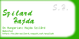 szilard hajda business card