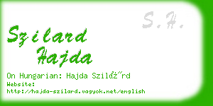 szilard hajda business card